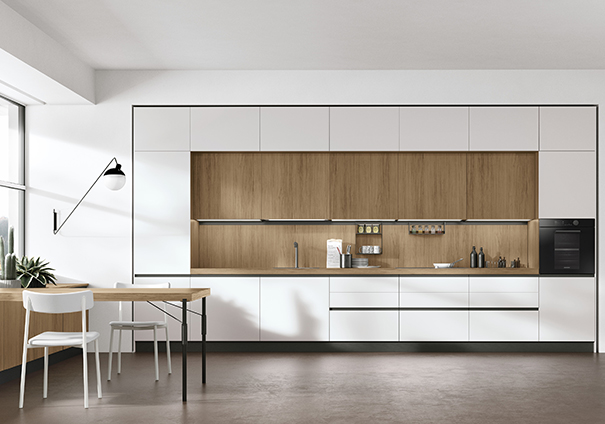 Cucina Bianca E Legno Stosa Cucine